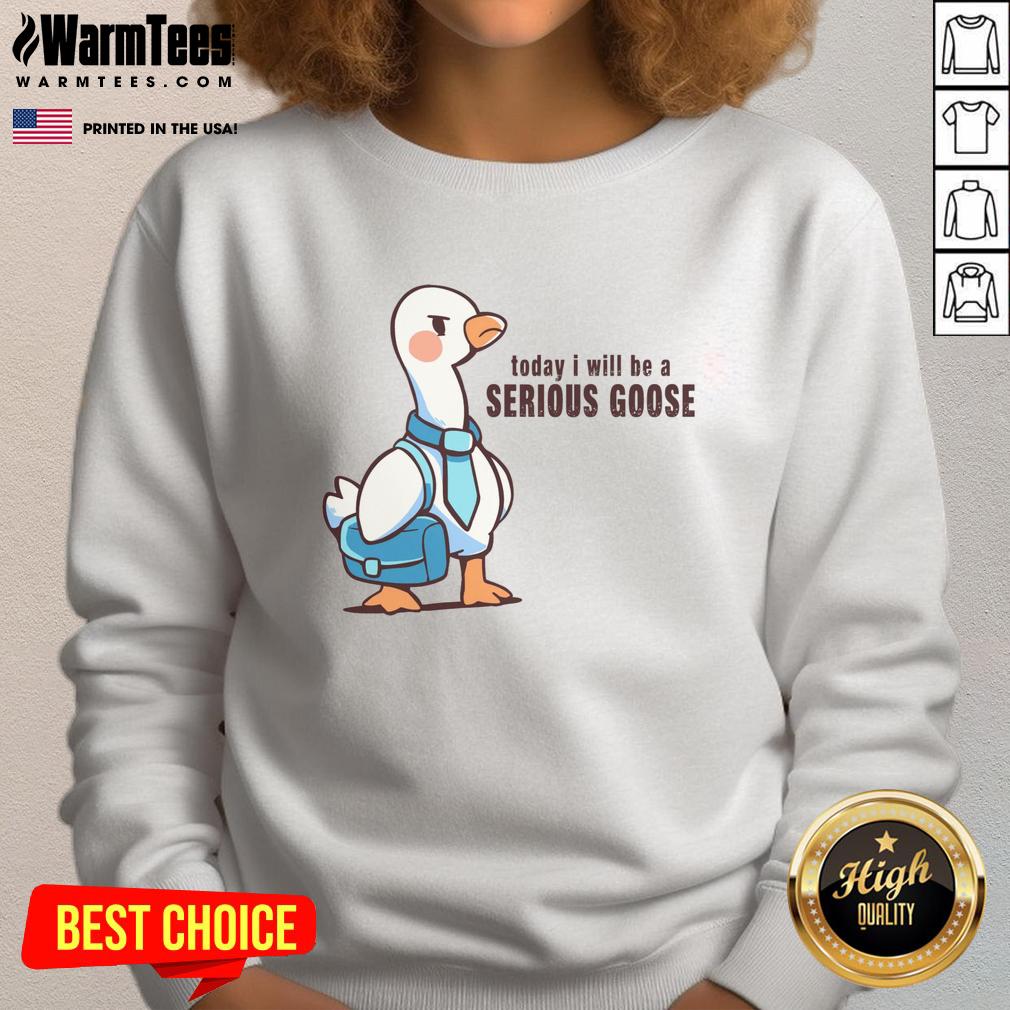 Pretty Today I Will Be A Serious Goose T-Shirt - Image 5