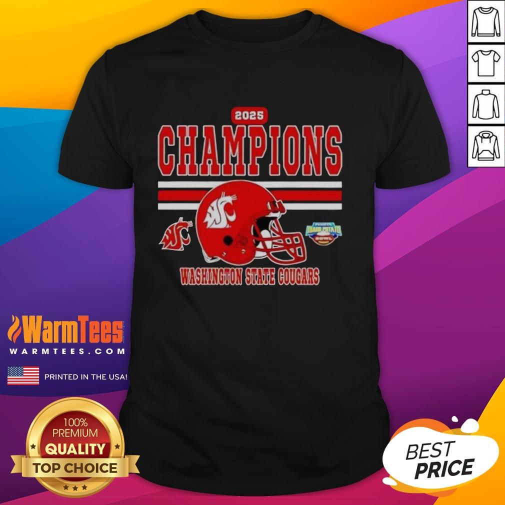 Pretty Washington State Cougars 2025 Potato Bowl Champions Helmet T-Shirt