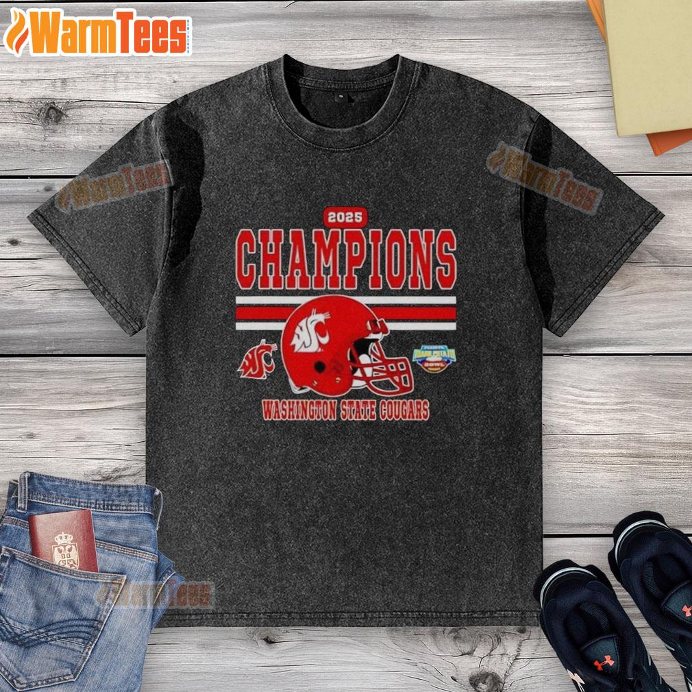 Pretty Washington State Cougars 2025 Potato Bowl Champions Helmet T-Shirt - Image 6