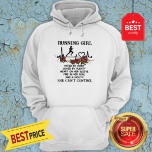 Alternative view of Running Girl Hated By Many Loved By Plenty Heart On Her Sleeve Shirt