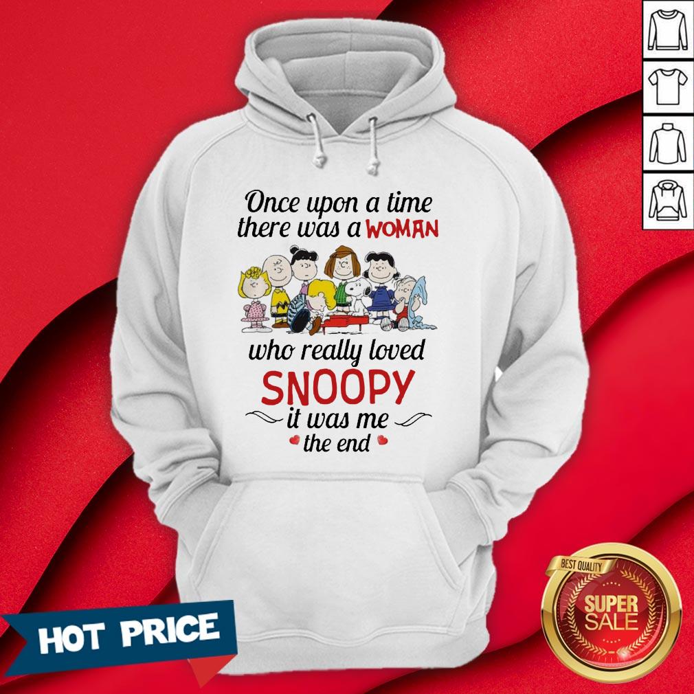 The Peanuts Characters Once Upon A Time There Was A Woman Who Really Loved Snoopy It Was Me The End Shirt - Image 5