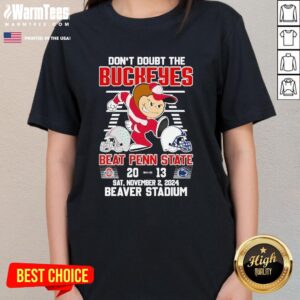 Alternative view of Top Don't Doubt The Ohio State Buckeyes Beat Penn State Nittany Lions 20-13 Beaver Stadium 2024 T-Shirt
