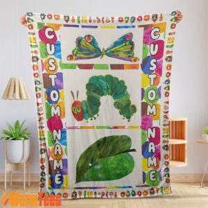 The Very Hungry Caterpillar Blanket Fleece Customized Blanket