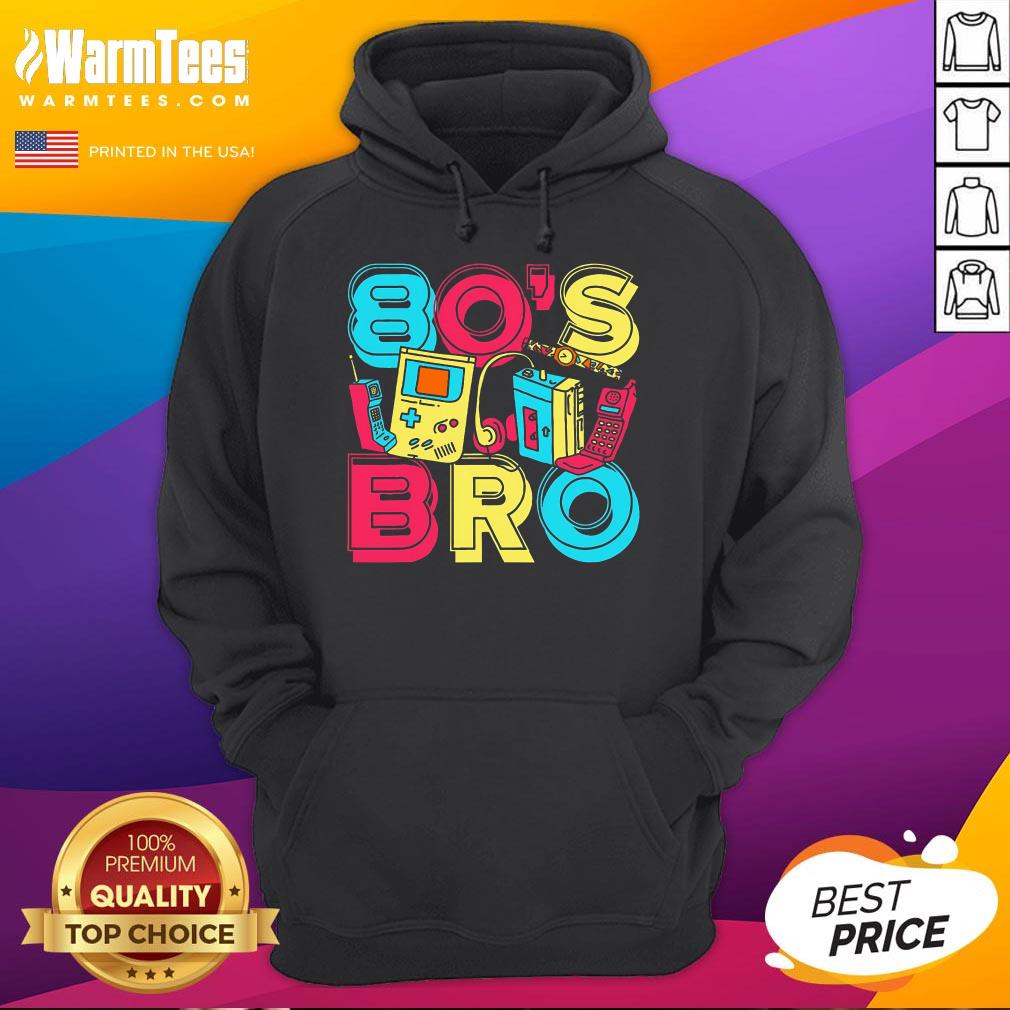 Top 1980s Costume Party Vintage 80s Music Lover 80s Bro Eighties T-Shirt - Image 3