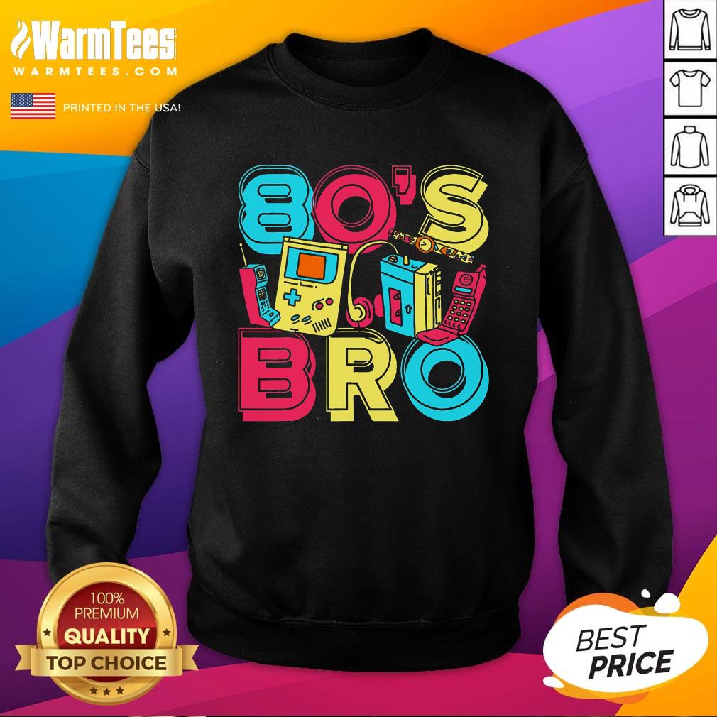 Top 1980s Costume Party Vintage 80s Music Lover 80s Bro Eighties T-Shirt - Image 4