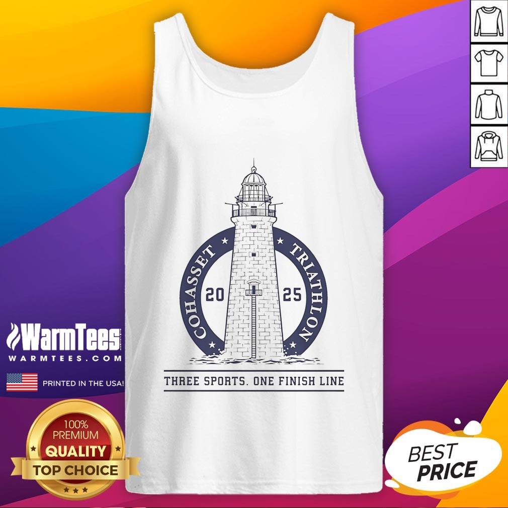 Top 2025 Cohasset Triathlon Three Sports One Finish Line T-Shirt - Image 4