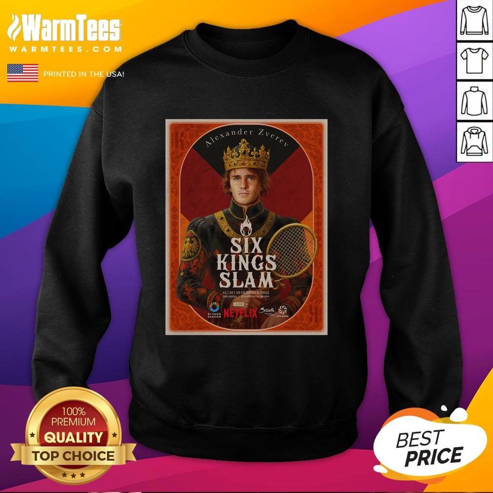 Top Alexander Zverev Six Kings Slam 2025 Riyadh Season Tennis T-Shirt - Image 5