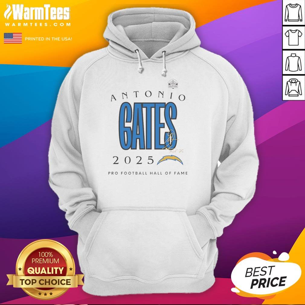 Top Antonio Gates 2025 Pro Football Hall Of Fame Signature T-Shirt - Image 2