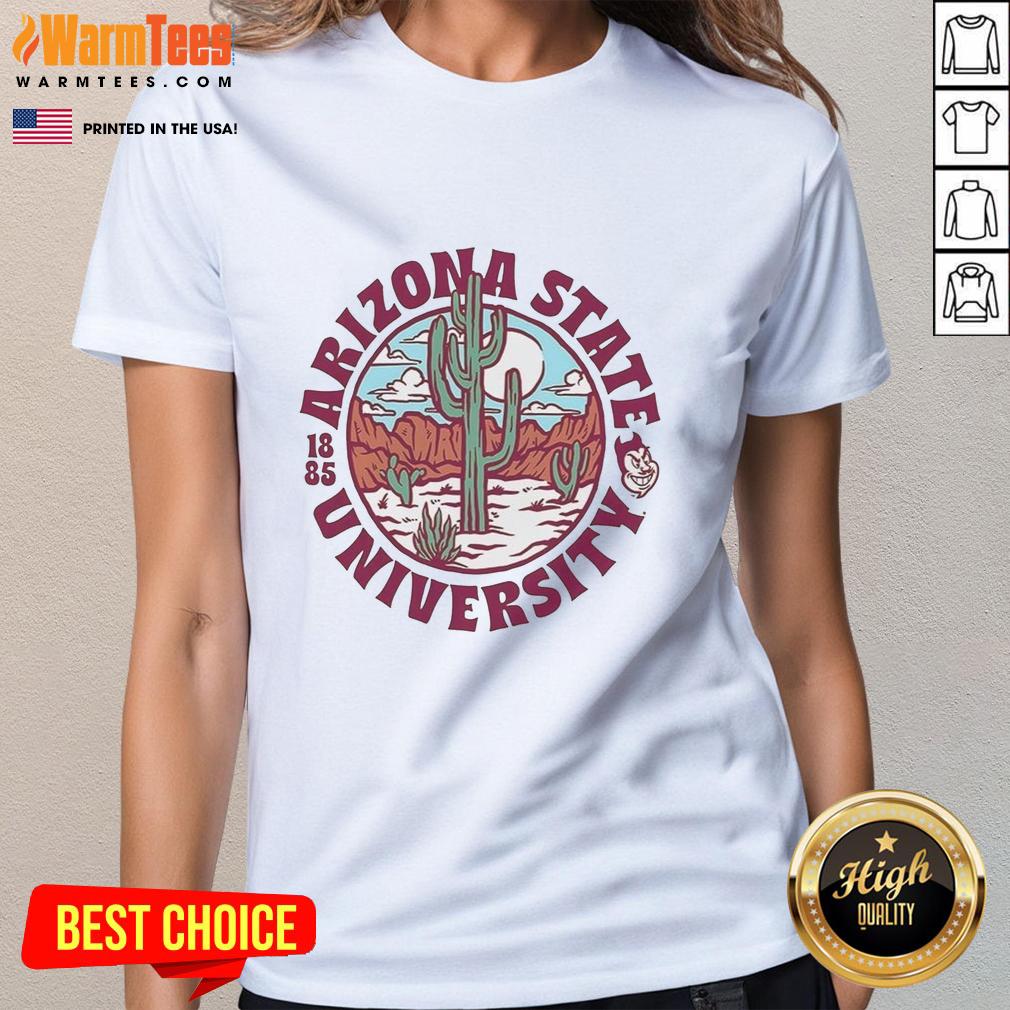 Top Arizona State Sun Devils Football Arizona State University Est 1885 Landscape Logo T-Shirt - Image 3