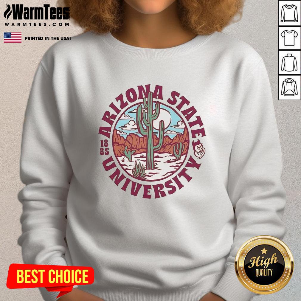 Top Arizona State Sun Devils Football Arizona State University Est 1885 Landscape Logo T-Shirt - Image 5