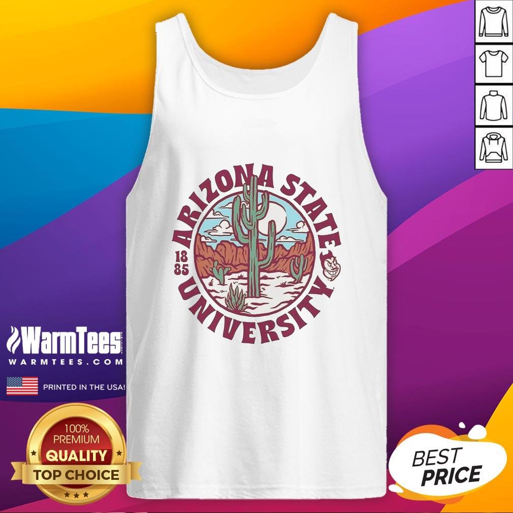 Top Arizona State Sun Devils Football Arizona State University Est 1885 Landscape Logo T-Shirt - Image 4