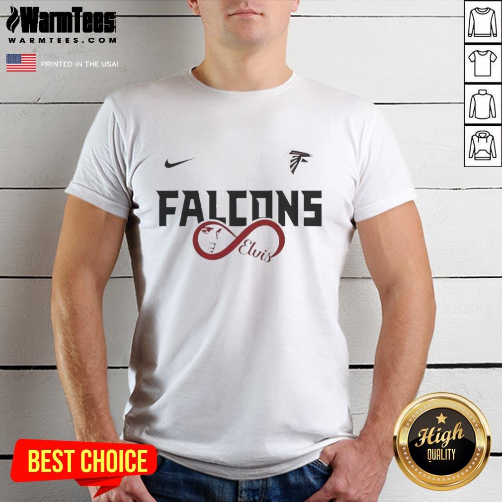 Top Atlanta Falcons NFL Elvis Presley Loves You Fan T-Shirt