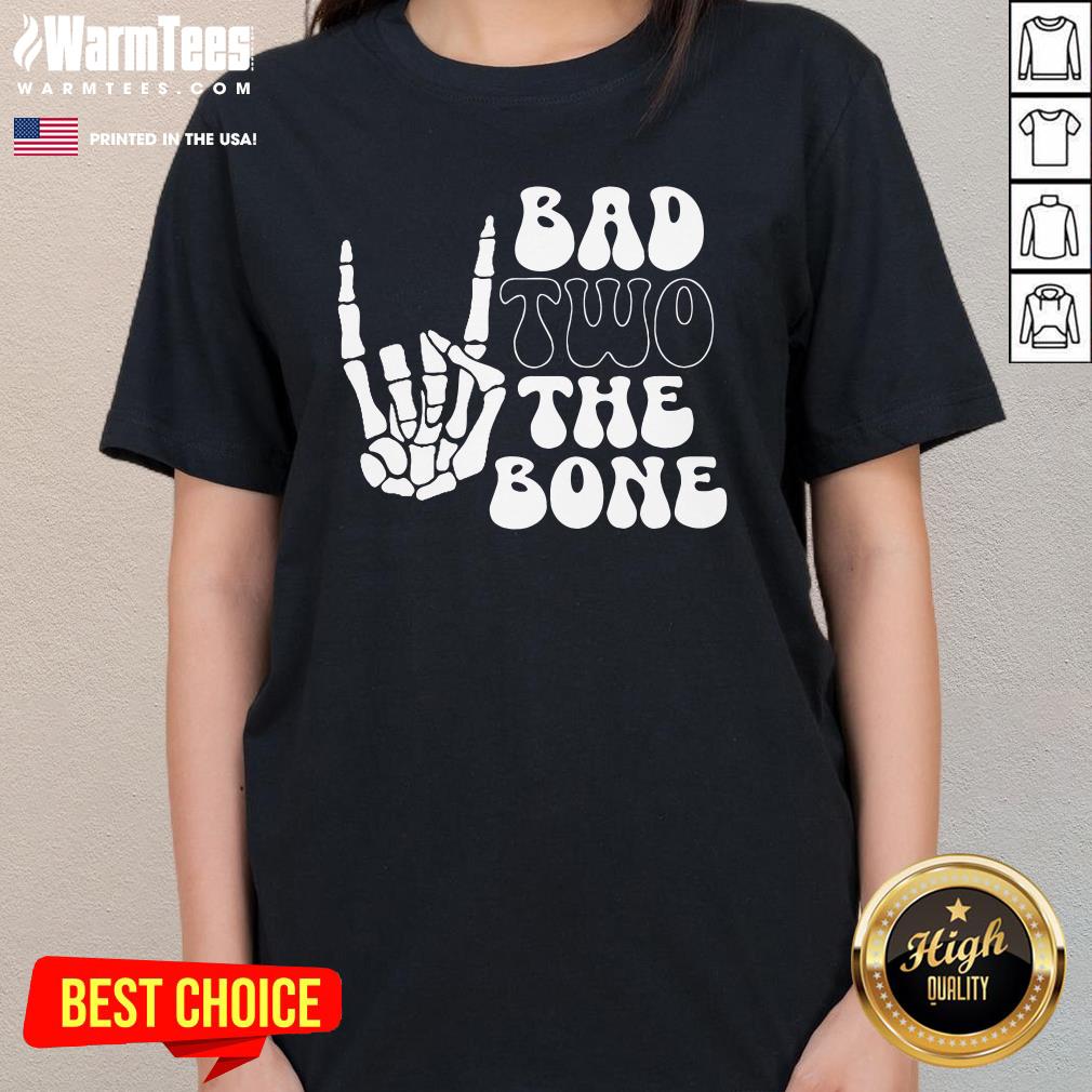 Top Bad Two The Bone Birthday 2nd 2 Years Old Birthday T-Shirt - Image 2