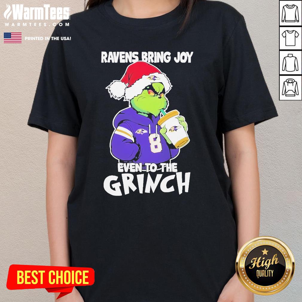 Top Baltimore Ravens Bring Joy Even To The Grinch Christmas 2024 T-Shirt - Image 2