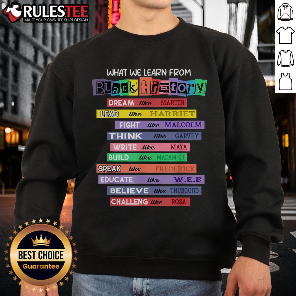 Top Black History What Learn From Black History Month T-Shirt - Image 5