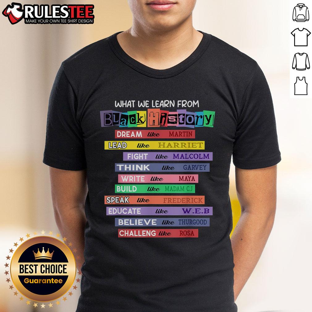 Top Black History What Learn From Black History Month T-Shirt