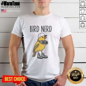 Top Bird Nerd Wearing Shoes And Binoculars T-Shirt