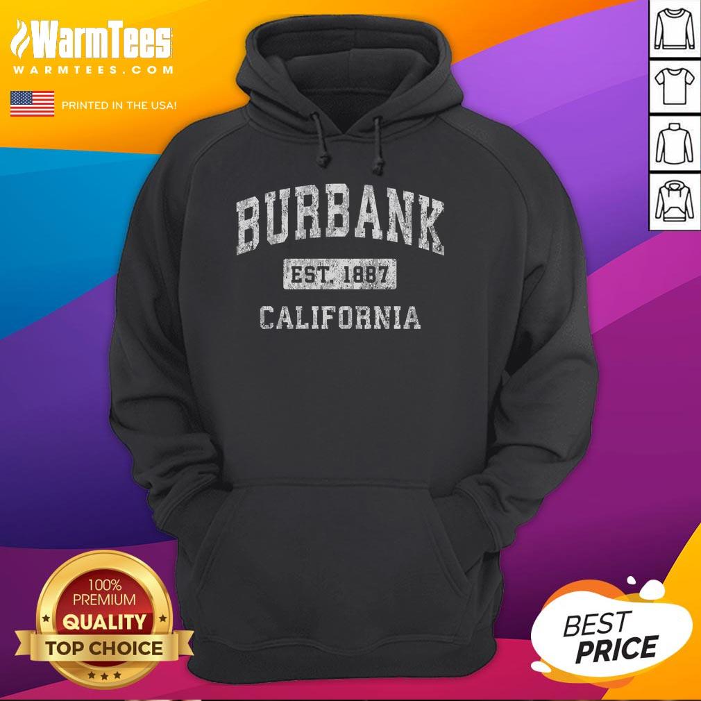Top Burbank California CA Vintage Established Sports T-Shirt - Image 2