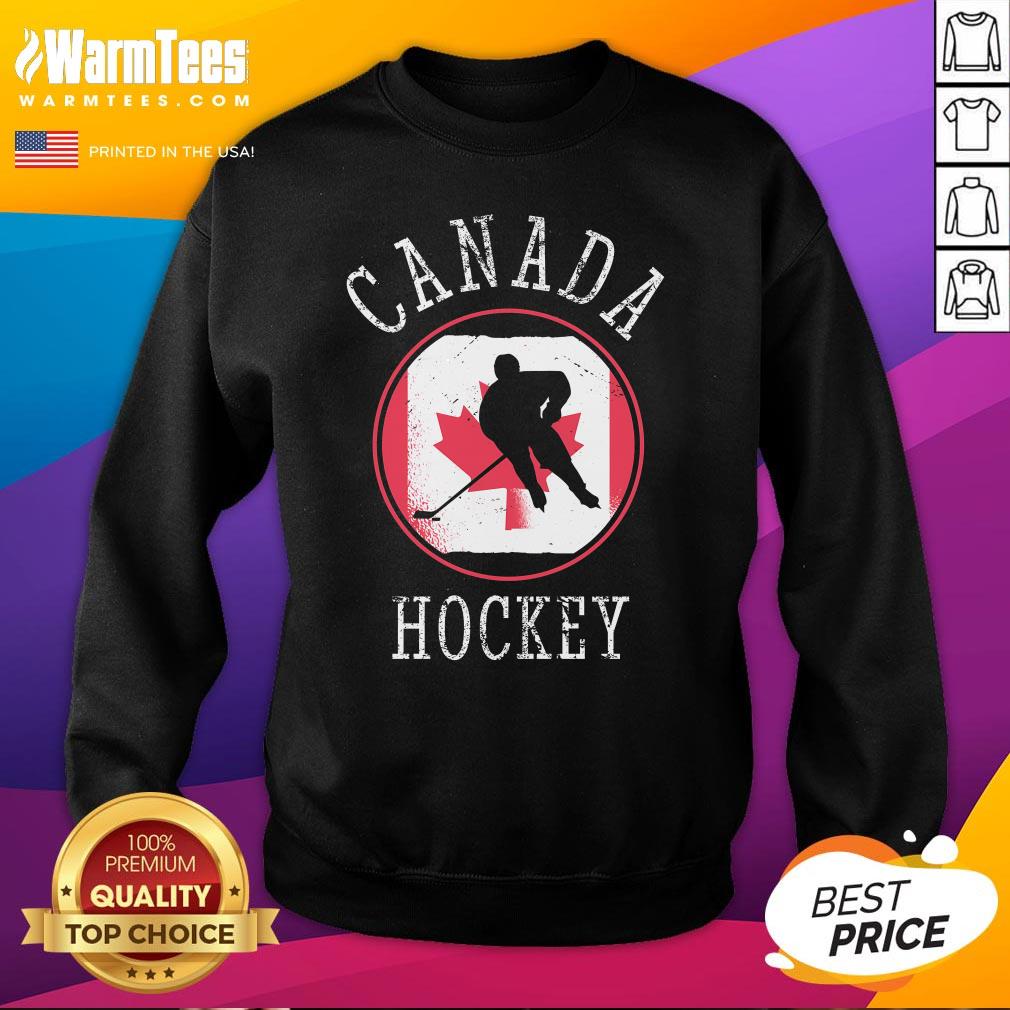 Top Canada Ice Hockey Sport Vintage Flag T-Shirt - Image 4