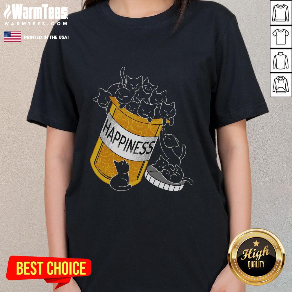 Top Cats Are My Happiness Medicine T-Shirt - Image 3