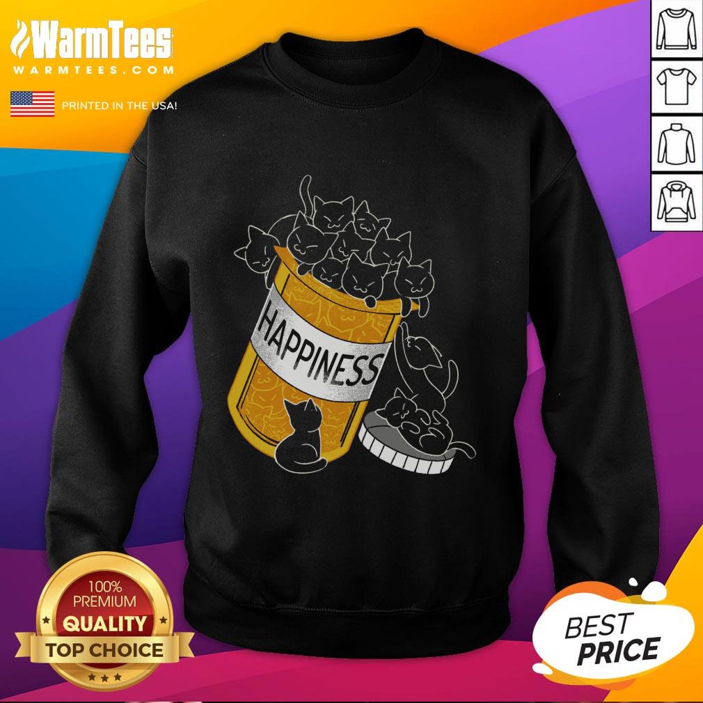 Top Cats Are My Happiness Medicine T-Shirt - Image 5