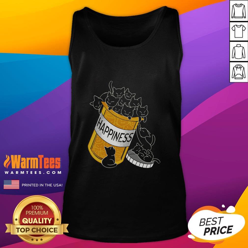 Top Cats Are My Happiness Medicine T-Shirt - Image 4