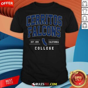 Top Cerritos College Est 1955 California Falcons Arch T-Shirt