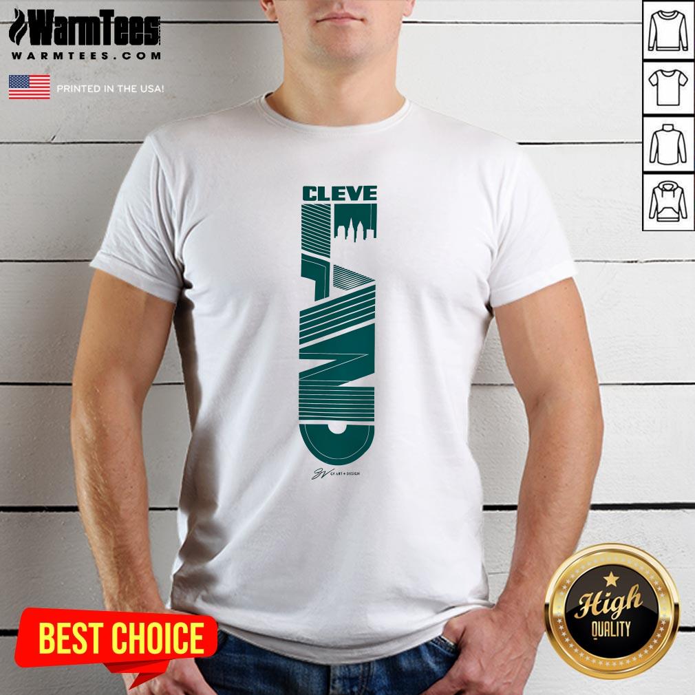 Top Cleveland Type Down Seafoam T-Shirt