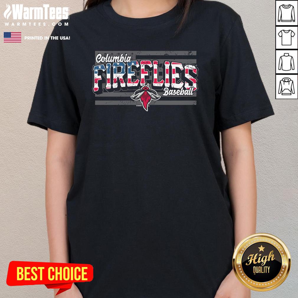 Top Columbia Fireflies Baseball Cart Wright T-Shirt - Image 2
