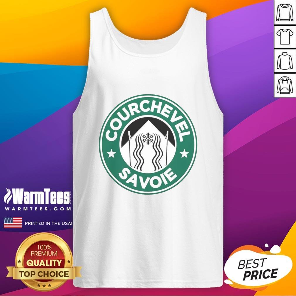 Top Courchevel Savoie X Starbucks Logo Parody T-Shirt - Image 4