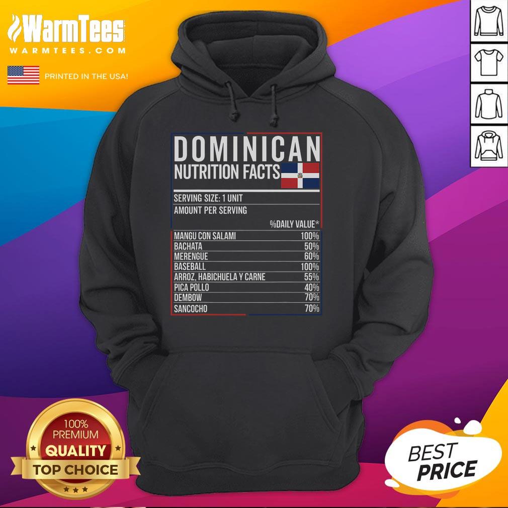Top Dominican Nutrition Facts Food Camiseta Republica Dominicana T-Shirt - Image 2