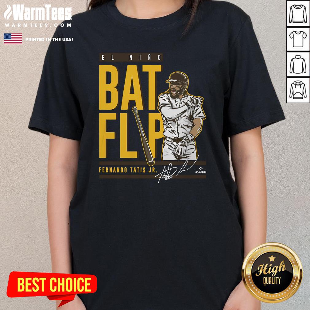 Top Fernando Tatis Jr San Diego Bat Flip T-Shirt - Image 2