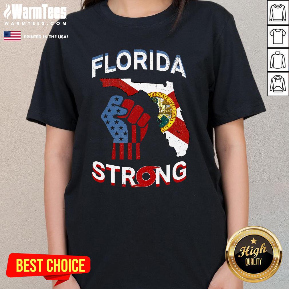 Top Florida Strong Pride Support Floridians Florida Flag T-Shirt - Image 2