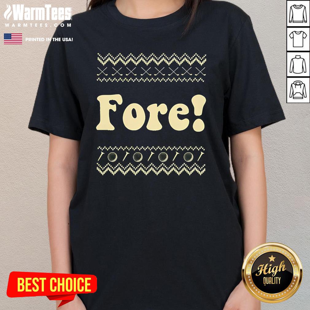 Top Golf Fore Ugly Christmas T-Shirt - Image 2
