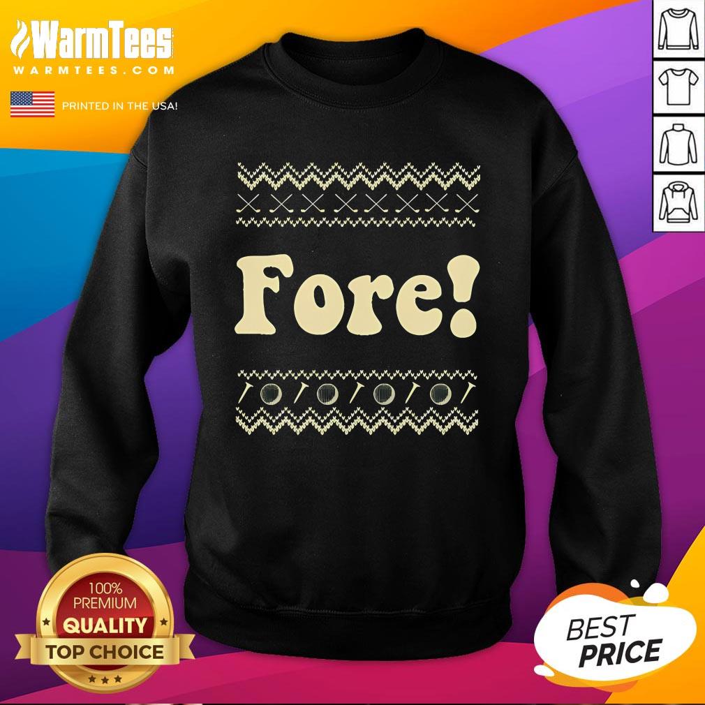 Top Golf Fore Ugly Christmas T-Shirt - Image 4
