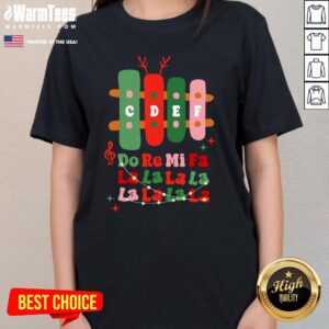 Alternative view of Top Groovy Cdef Do Re Mi Fa La La La La Music Teacher Christmas T-Shirt