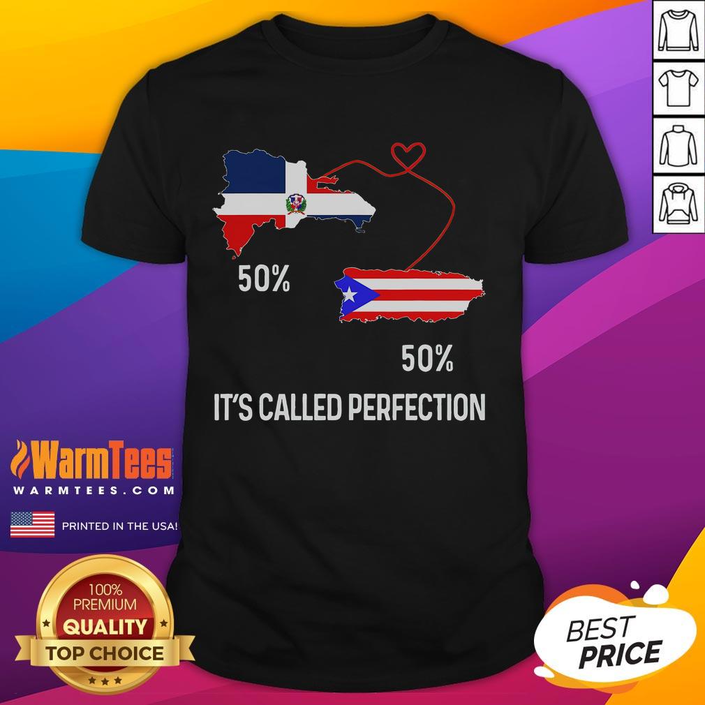 Top Half Puerto Rican Half Dominican Flag Map Combined T-Shirt