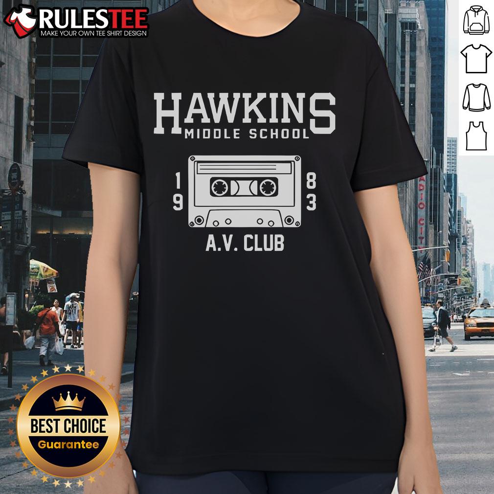 Top Hawkins Middle School AV Club T-Shirt - Image 3