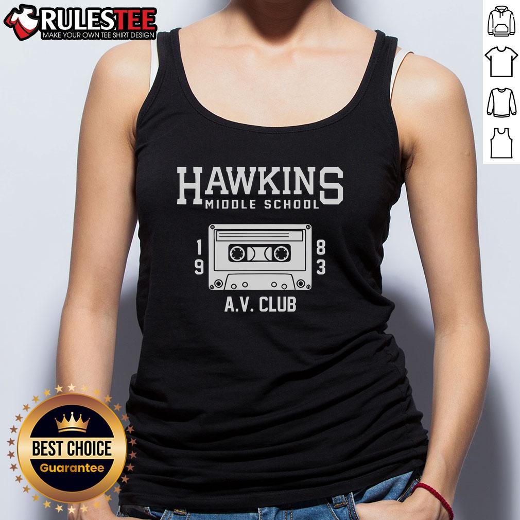 Top Hawkins Middle School AV Club T-Shirt - Image 4