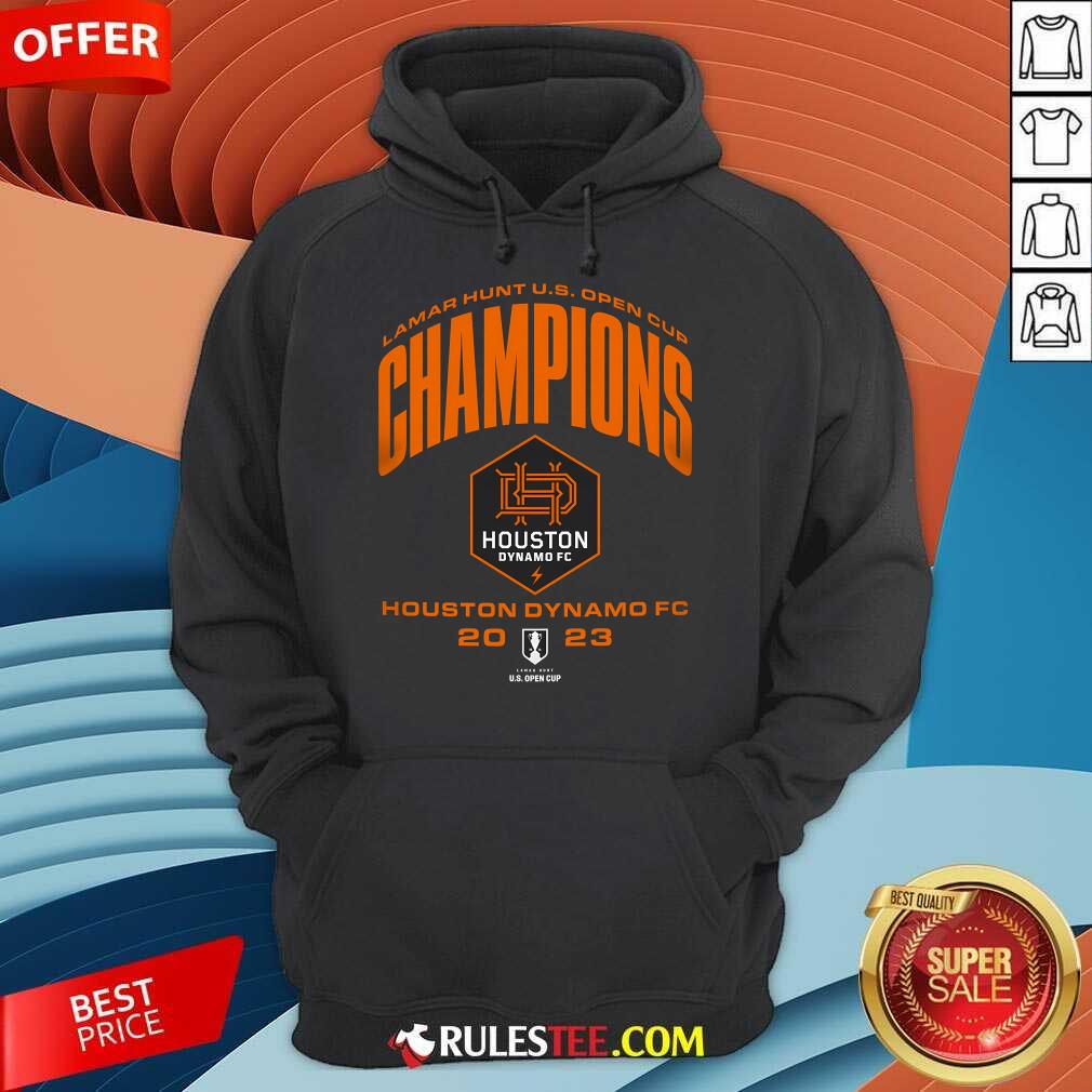 Top Houston Dynamo FC Original Retro Brand 2023 Lamar Hunt US Open Cup Champions T-Shirt - Image 2