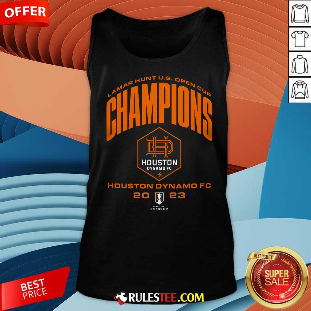 Top Houston Dynamo FC Original Retro Brand 2023 Lamar Hunt US Open Cup Champions T-Shirt - Image 5