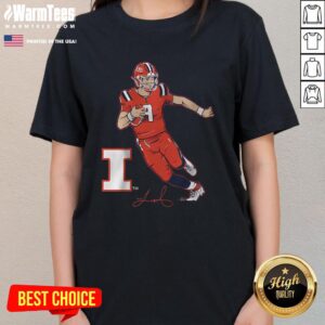 Alternative view of Top Illinois Football Luke Altmyer Superstar T-Shirt