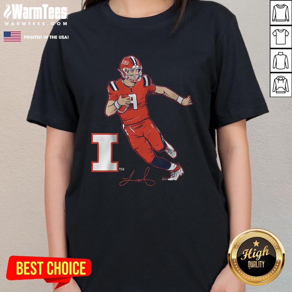 Top Illinois Football Luke Altmyer Superstar T-Shirt - Image 2