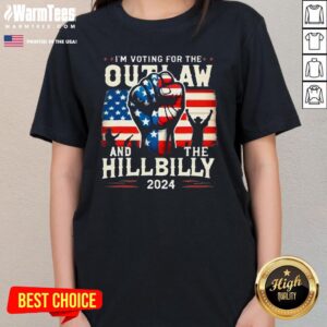 Alternative view of Top I'm Voting For The Outlaw And The Hillbilly Trump Vance 2024 T-Shirt
