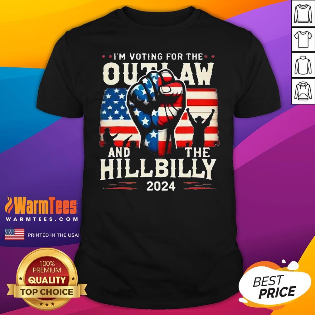 Top I'm Voting For The Outlaw And The Hillbilly Trump Vance 2024 T-Shirt