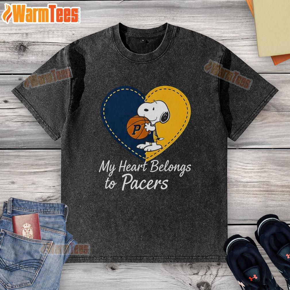Top Indiana Pacers X Snoopy Cartoon Valentine 2026 T-Shirt - Image 6