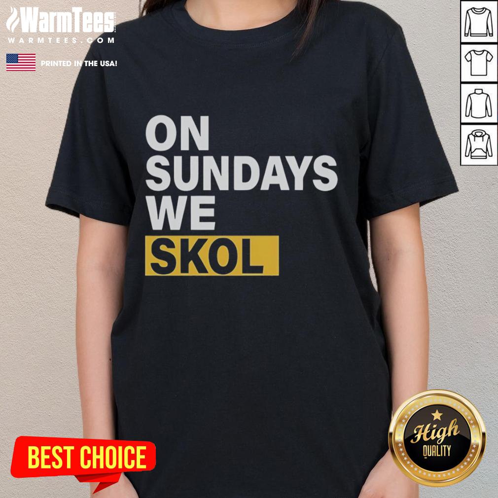 Top J J Mccarthy Minnesota Vikings On Sundays We Skol T-Shirt - Image 3