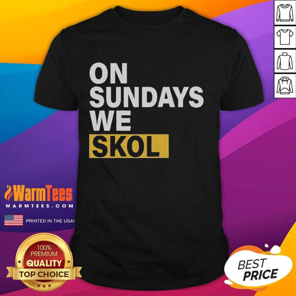 Top J J Mccarthy Minnesota Vikings On Sundays We Skol T-Shirt