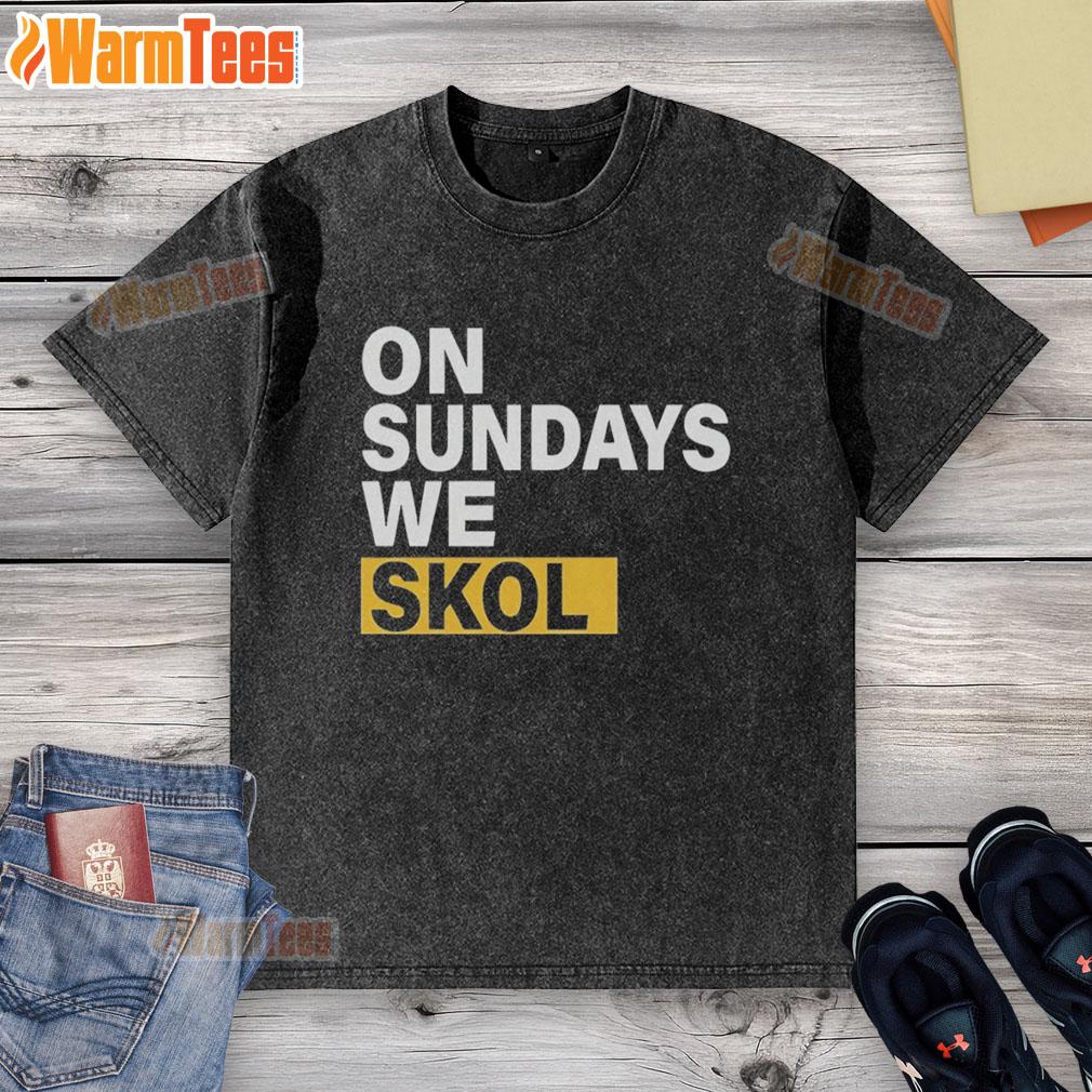 Top J J Mccarthy Minnesota Vikings On Sundays We Skol T-Shirt - Image 6