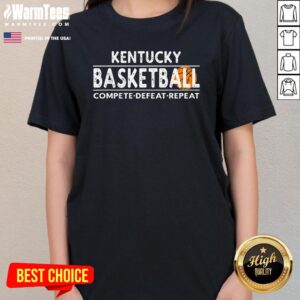 Alternative view of Top Kentucky Basketball Compete Defeat Repeat T-Shirt